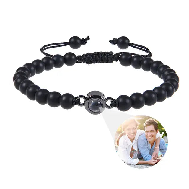 Personalisiertes Foto-Armband - Edelstein Armband Mit Bildprojektion