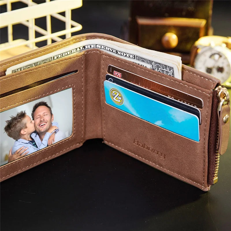 Personalisierte Herren-Portemonnaie mit Gravur und Foto